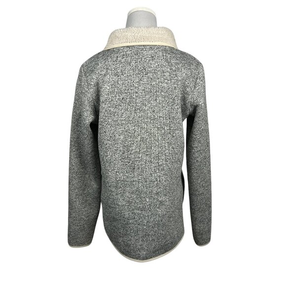 Columbia Sweater Jacket Womens Small Grey Cream Darling Days Fleece Button Up - Picture 5 of 15